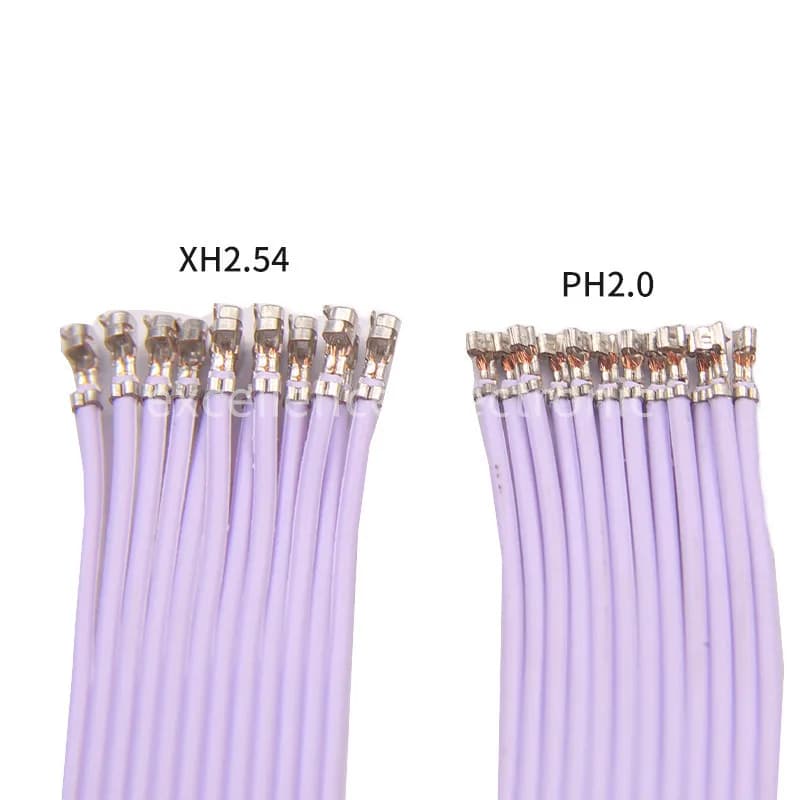 Câble plat rouge et blanc PH2.0 XH 2.54mm 12P, 5 pièces, ligne de Terminal à tête unique et Double tête 10cm 20cm 30cm (sans coque en plastique)
