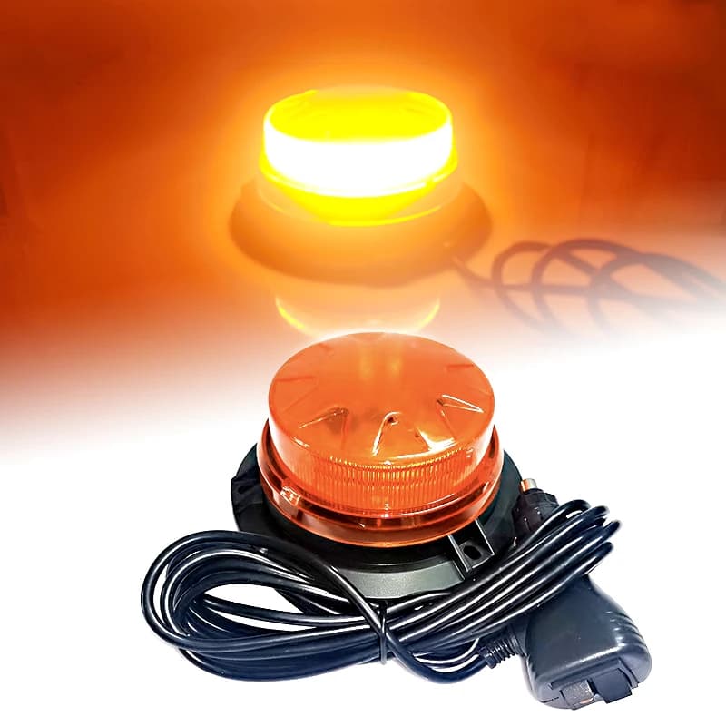 Feux de circulation d'urgence lumineux pour véhicules, stroboscope LED ambre, lumières d'iode pour camions et voitures, barre lumineuse, support magnétique, 12V-24V