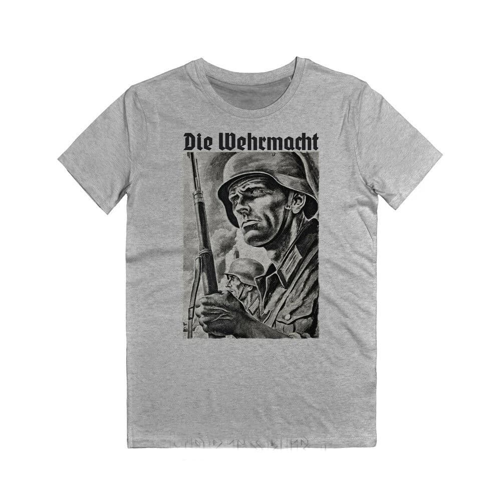 T-shirt des soldats de l'armée de la Division d'infanterie Steel Helmet Wk2. T-shirt d'été en coton à manches courtes et col rond pour hommes, nouveau S-3XL