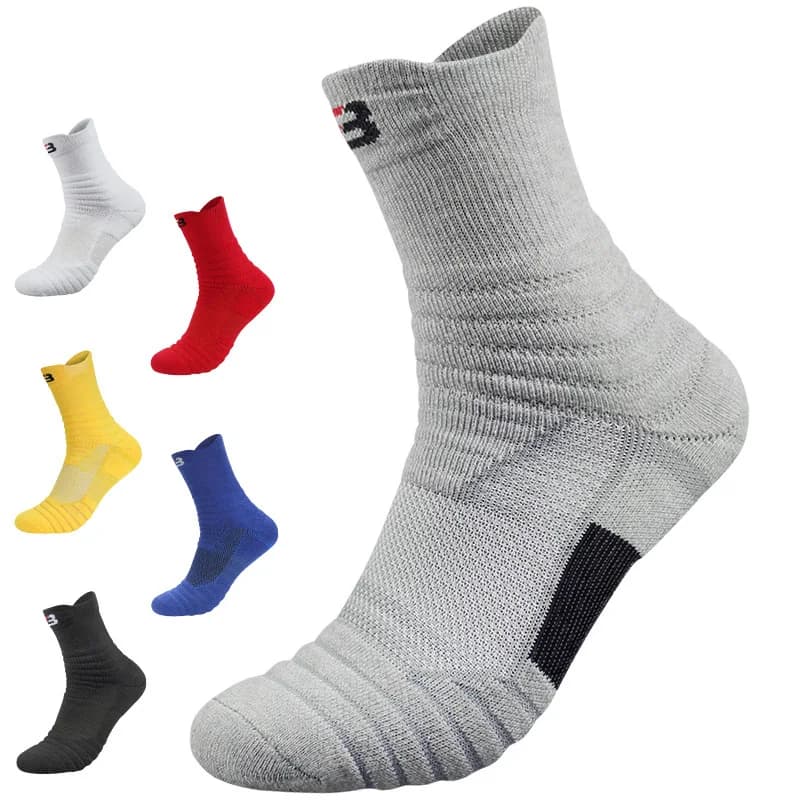 Chaussettes de compression athlétiques Elite pour hommes et garçons, pour le sport professionnel, le cyclisme, les activités de plein air, la performance, la course à pied, le basketball