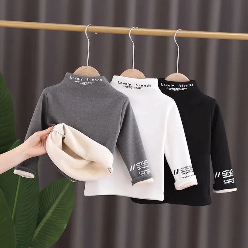 Sweat-shirt chaud à manches longues pour bébé, vêtement avec lettres imprimées, pour fille et garçon, automne-hiver, 2021