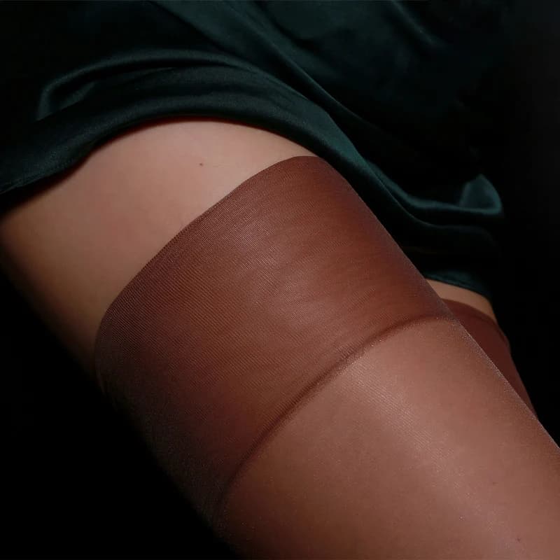 Bas de cuisse hauts en Nylon pur pour femmes, Super longs, 110cm, Sexy, 10D, Ultra fin, Transparent, Non élastique, pour porte-jarretelles
