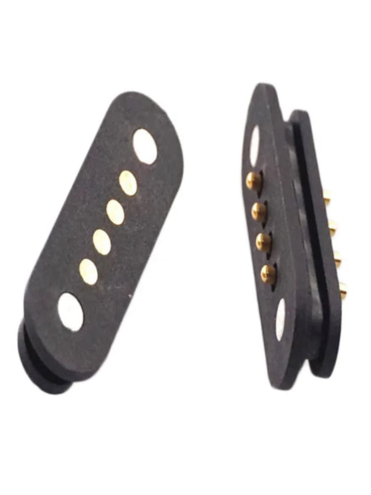 Pipeline de connecteur de broche POGO magnétique étanche à courant élevé, 4 broches, 4 pôles, mâle, 600mm, 2.5mm, pince d'alimentation CC à ressort