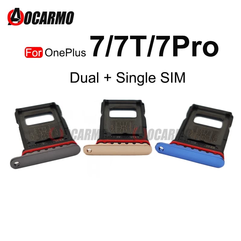Support de carte SIM double simple pour OnePlus 7 Pro 7T 1 + 7 Nano, pièce de remplacement