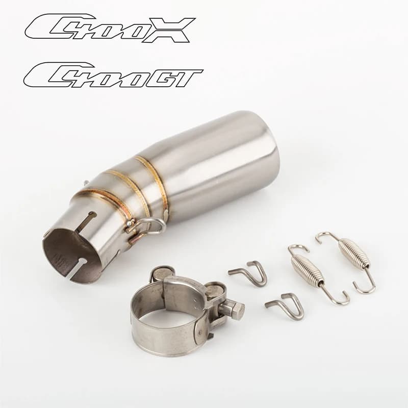 Tuyau de connexion intermédiaire pour motocross, acier inoxydable à enfiler pour C400, C400X, C400ight2018, 2020