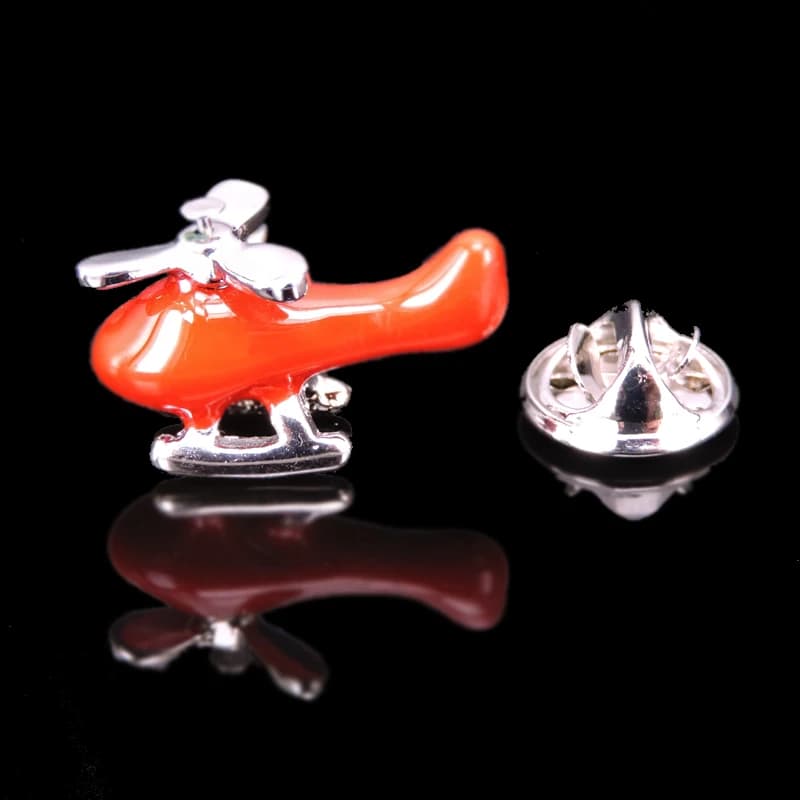 Broche d'hélicoptère rouge de haute qualité, nouveaux bijoux à la mode pour hommes et femmes, chemise de mariage, vêtements, costume, BADGE à revers, épingle cadeau