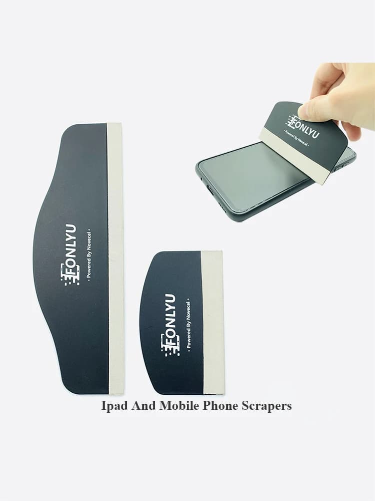 FONLYU – protecteur d'écran pour tablette et téléphone portable, Film Hydrogel, grattoir pour carte à gratter, raclette pour iPad pour iPhone, outil de débosselage de pelle
