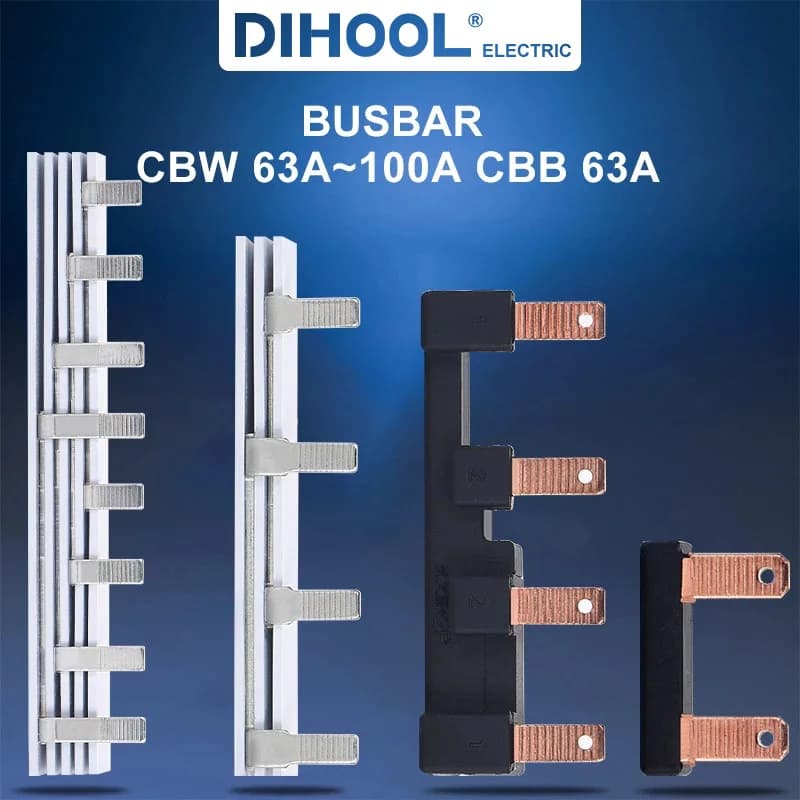 Barre omnibus en cuivre pour boîtier de distribution, disjoncteur miniature (MCB), disjoncteur différentiel (RCBO), disjoncteur différentiel (RCCB), connecteur, connexion de barre omnibus, combinaison