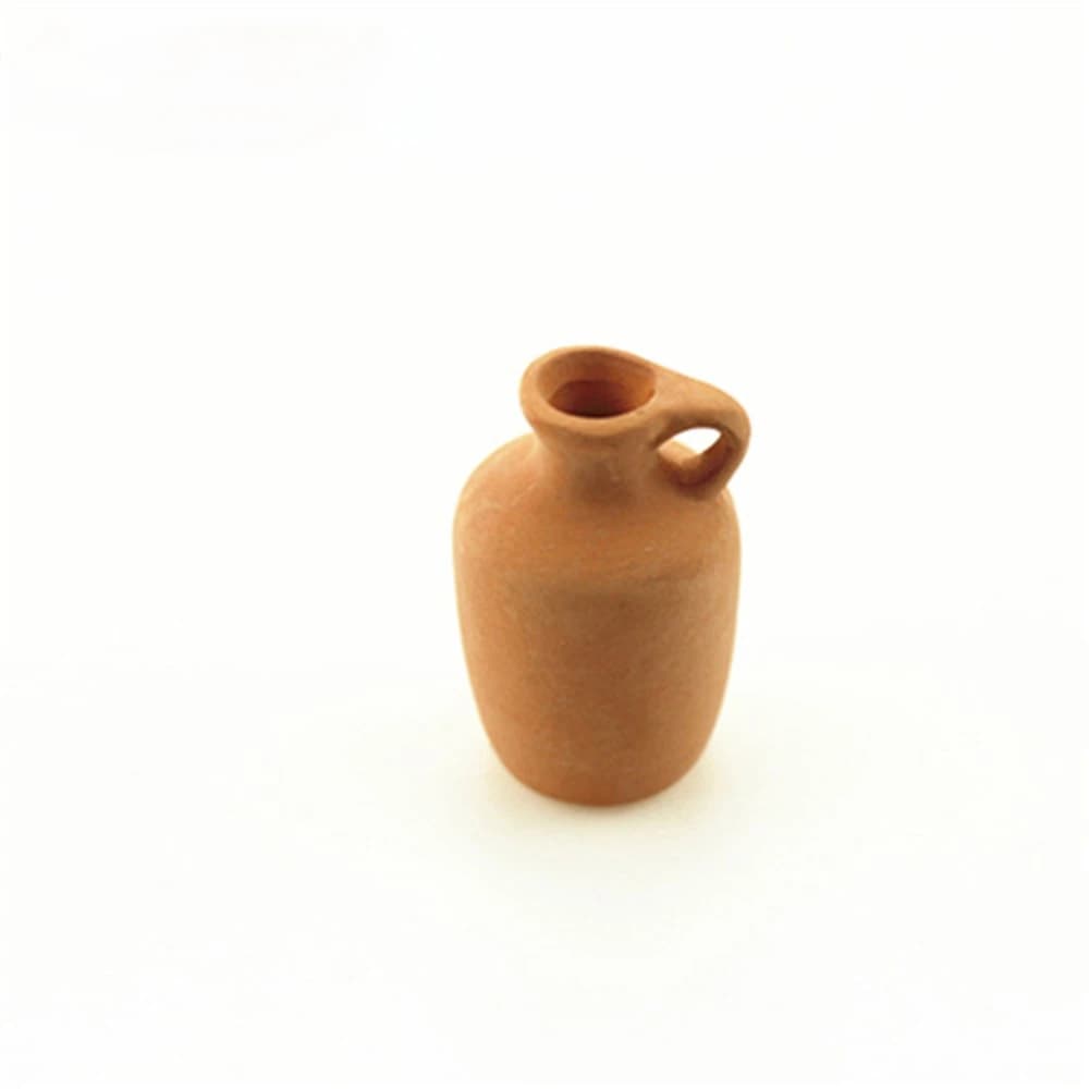 Accessoires miniatures pour maison de poupée 1/12, 1 pièce, Mini pot de fleurs en céramique, modèle de Vase de Simulation pour décoration de maison de poupée ob11