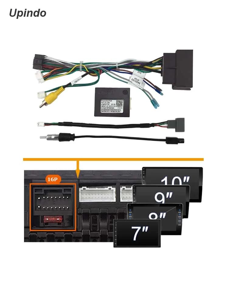 Câble autoradio CAN BUS, faisceau de câblage d'alimentation, connecteur multimédia Android pour PEUGEOT 301 307 408 3008 Citroën C4L C3-XR