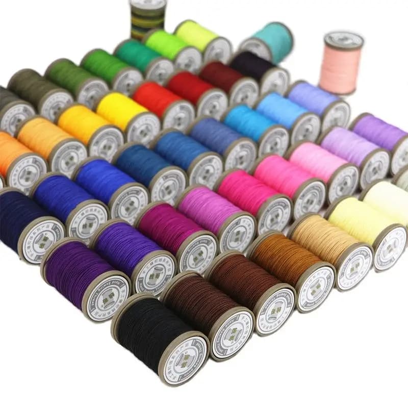 Fil de cire tressé XianGe 0,45 mm/0,55 mm (8 m) rond, outils artisanaux en cuir faits à la main pour la couture à la main de bottes et de sangles de selle