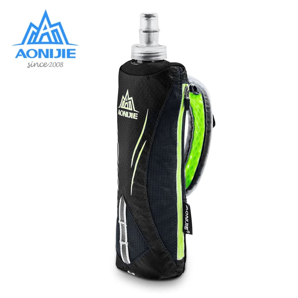 AONIJIE E908 500ml bouteille d'eau à main en cours d'exécution support de bouilloire sac de rangement au poignet sac d'hydratation Hydra carburant flacon souple Marathon