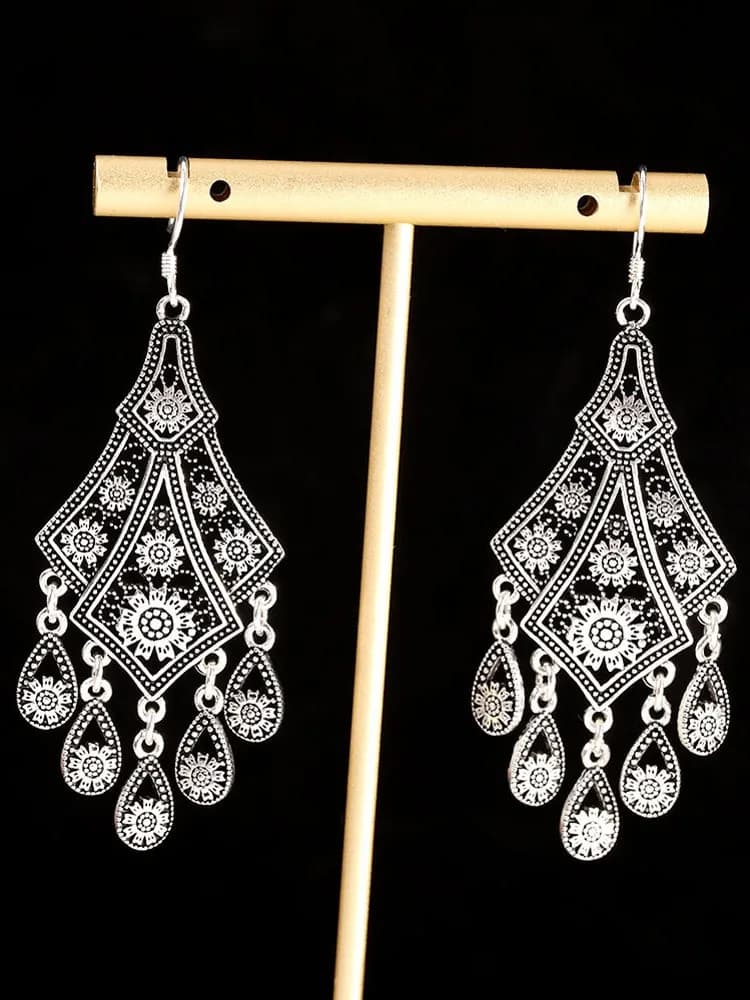 BOCAI-Boucles d'oreilles en argent regardé S925 pour femmes, bijoux en forme de petite fleur, pur psychium, pompon, goutte d'oreille, vente en gros, nouvelle mode