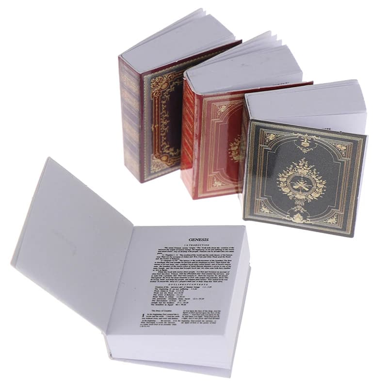 Livre Miniature Classique à Rabat pour Enfant, Accessoire de Décoration de Scène, Cadeaux d'Anniversaire, Nouvelle Collection, 1:12