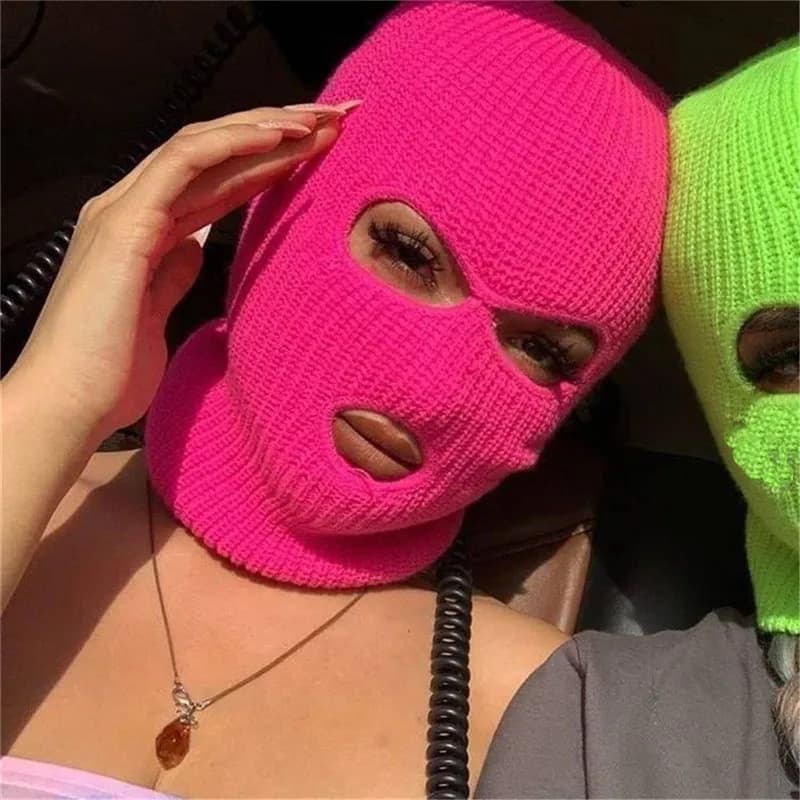 Couverture complète masque de Ski chapeau 3 trous cagoule armée tactique CS coupe-vent tricot bonnets Bonnet hiver chaud unisexe casquettes