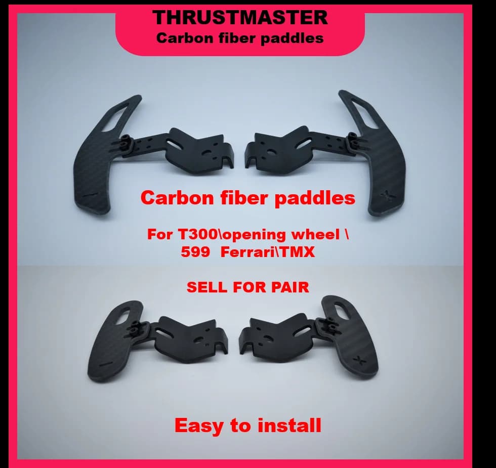 SIMPUSH – manette de vitesse à palette en fibre de carbone, pièces de Modification, accessoires pour Thrustmaster T300RS T300GT TS-PC TGT