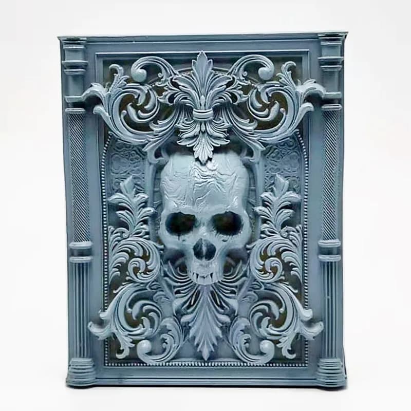 Moule en silicone tête de mort à motif exquis, idéal pour la création de modèles en résine ou en plâtre, outil de décoration intérieure.