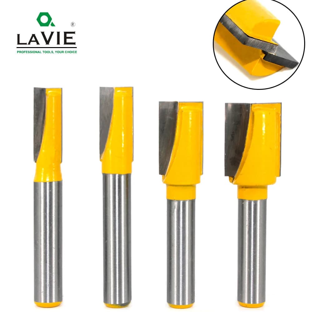 LAVIE 1 pièce Fraise droite de nettoyage de fond pour bois, queue de 8 mm, pour machines à bois MC02032