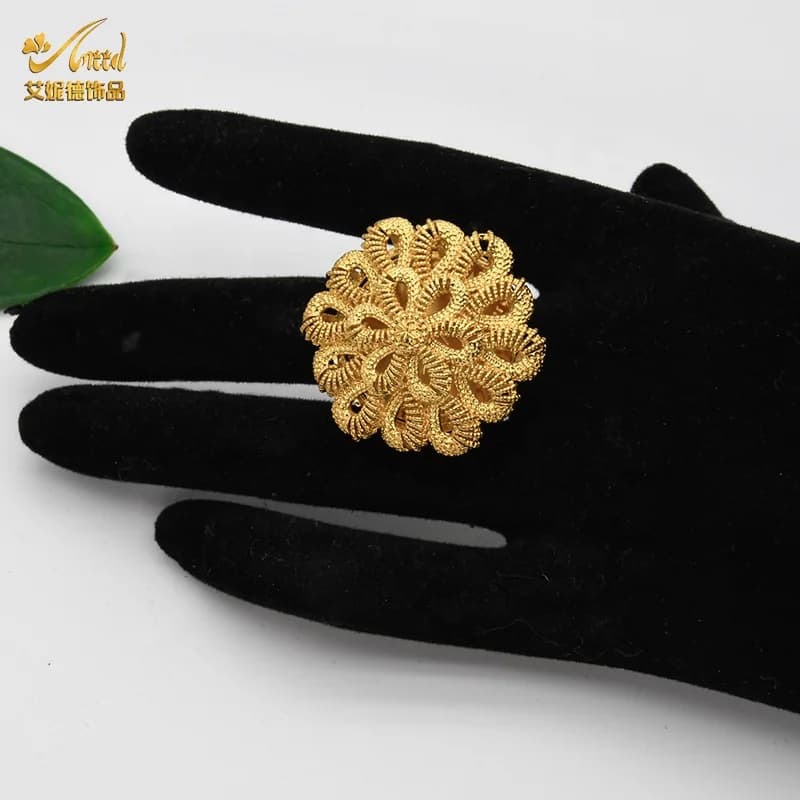 ANIID-Bagues Africaines en Or pour Femmes, Bijoux Hawaïens, Dubaï, Mariée NigWin Turque, Mode Indienne et Brésilienne