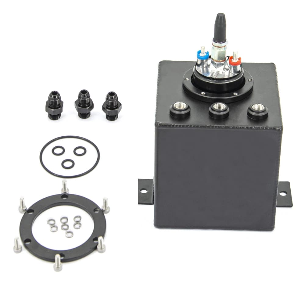 Réservoir de surtension/surtension en aluminium 2l, BILLET noir, pompe à carburant externe 044 de haute qualité, FST2L-044