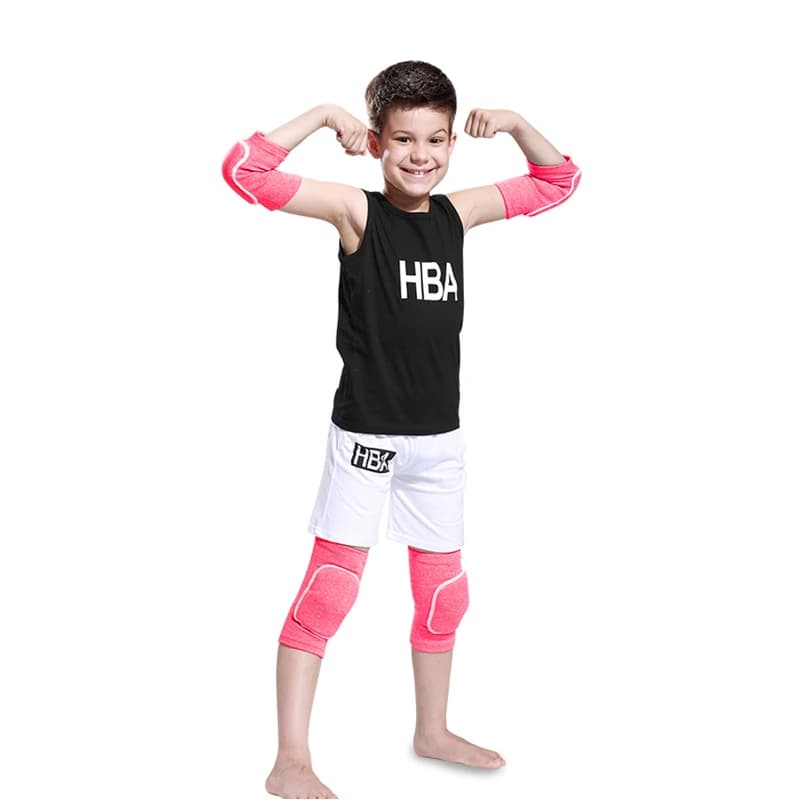 Genouillères et coudières de sport pour enfants, 4 pièces, protection des genoux et des coudes, en éponge épaisse, pour filles et femmes