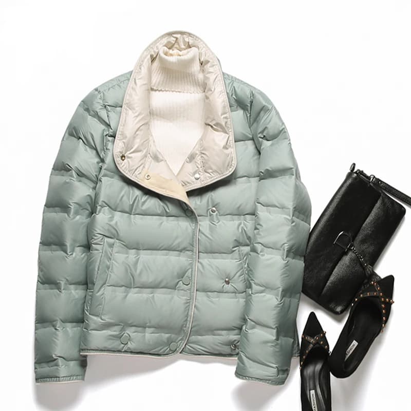 SEDUTMO-Manteau Slim en Duvet de Canard pour Femme, Vestes Bouffantes Courtes Ultra Légères, Parkas Décontractées avec Poche, Mode Automne et Hiver, ED1518
