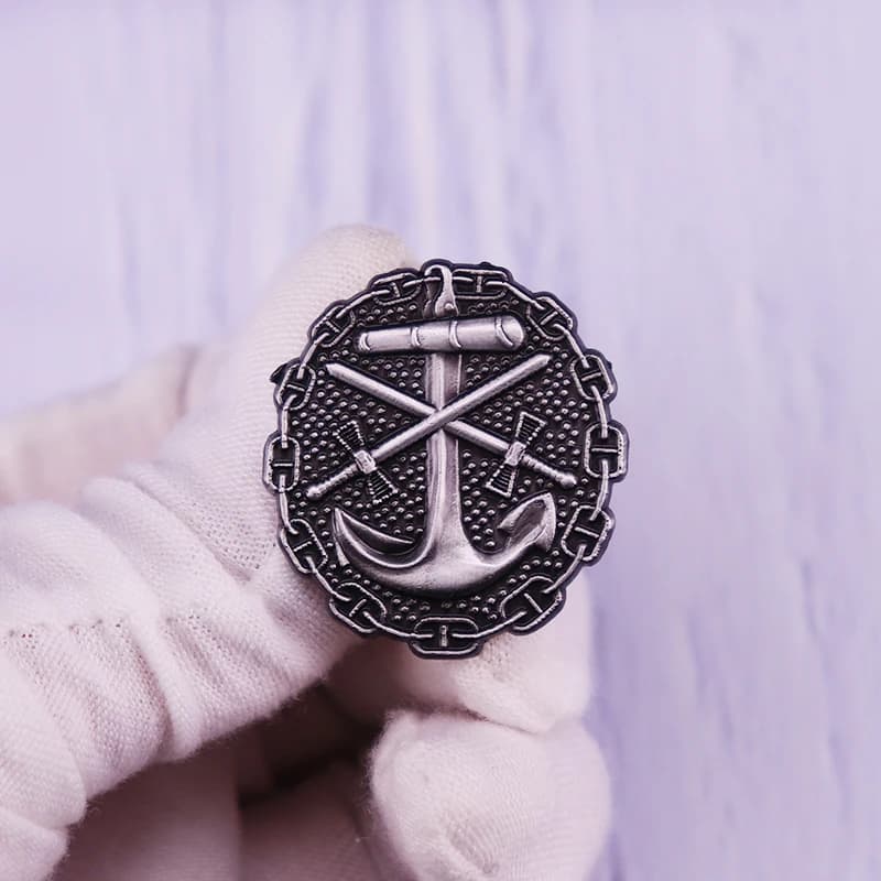 Insigne de plaie de phényl allemand, médaille d'épingle de commande, plaqué argent, cimetière