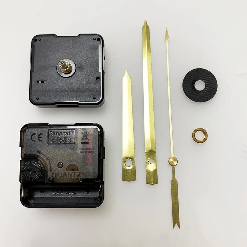 Kit de mouvement d'horloge à quartz avec aiguilles dorées, mécanisme d'horloge murale silencieux, pièces de réparation pour la fabrication d'horloges DIY