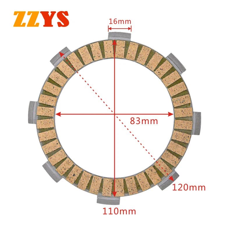 Kit de plaquettes de friction d'embrayage pour moto 125CC 150CC 200CC 300CC pour Honda CG200 CG125 CG150 SL300