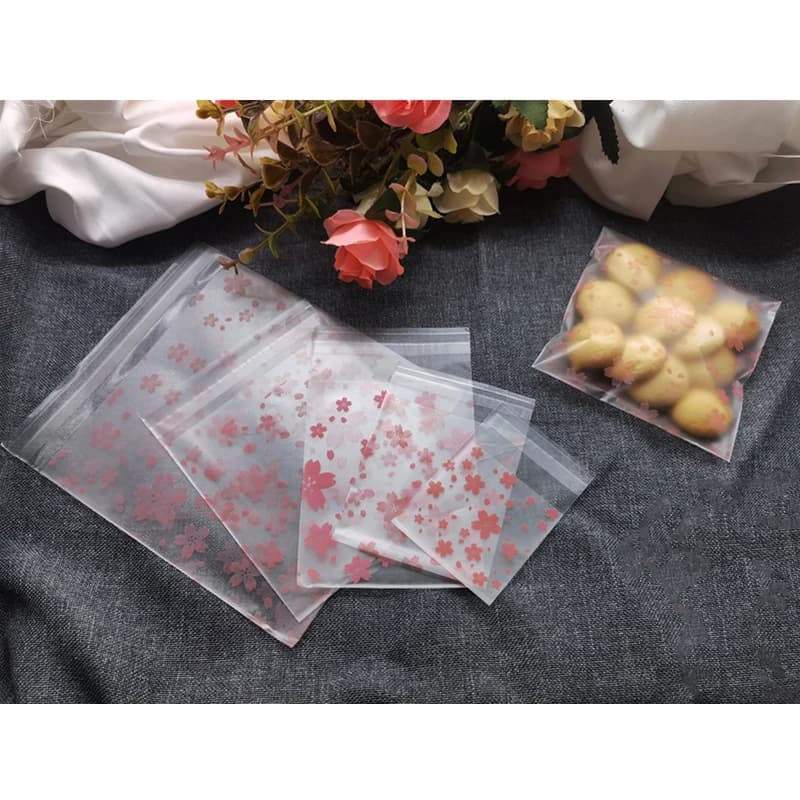 Sac d'emballage cadeau en plastique, fournitures de cuisson, bonbons, strass, sans fleurs, fête de mariage GT, 100 pièces