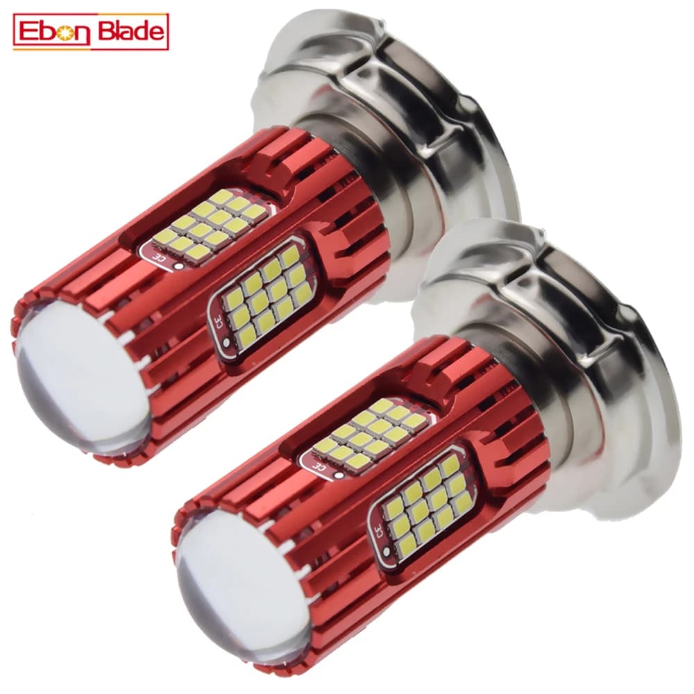 Phare avant de Moto LED P26S Blub 12V 24V 1000LM 6000K, feu avant 2016 72SMD Scooter, Accessoire de Moto, 2 pièces