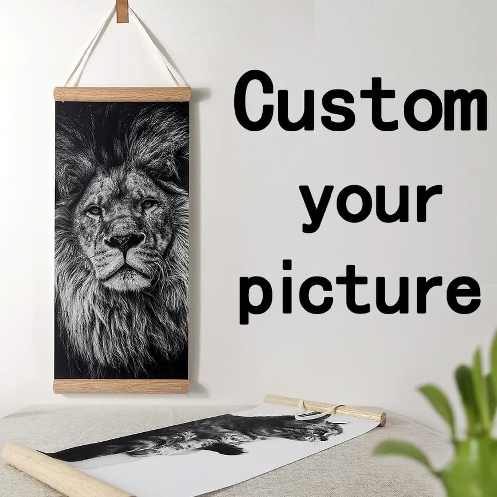 Impression personnalisée bébé fille Photo Anime décor jeu photos affiches noir blanc mur Art toile avec cadre suspendus rouleaux peintures