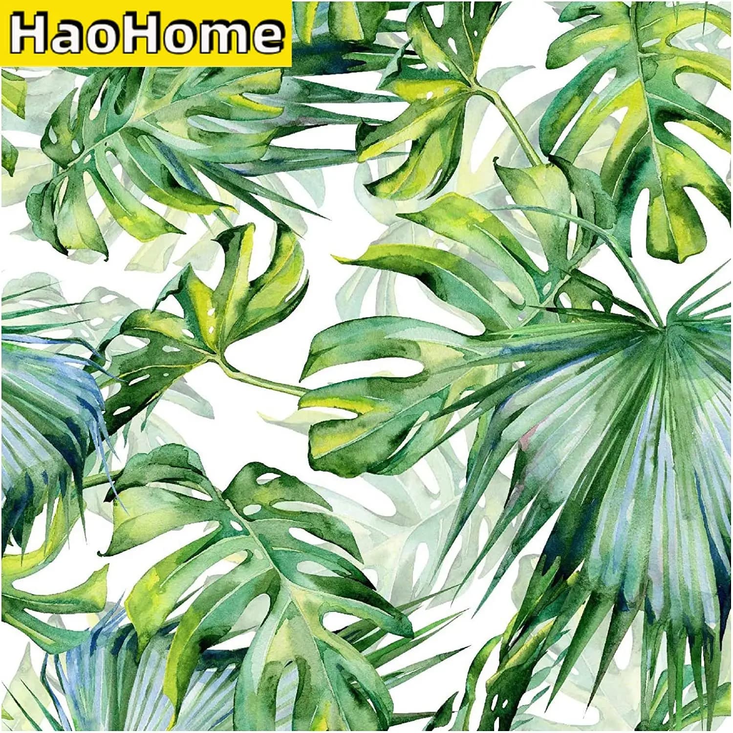 Feuille de palmier tropicale peler et coller papier peint vert auto-adhésif pré-collé épaissi imperméable papier peint Mural pour décor