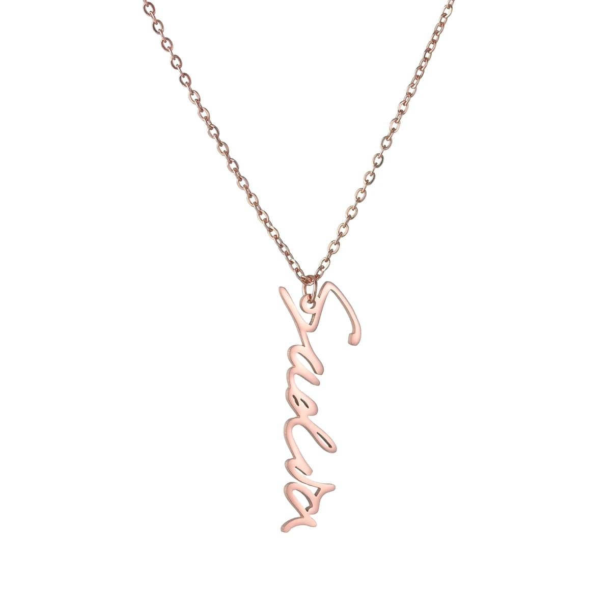 Auxauxme – collier avec pendentif Signature d'écriture personnalisée, en acier inoxydable, avec plaque signalétique faite à la main, bijoux d'anniversaire