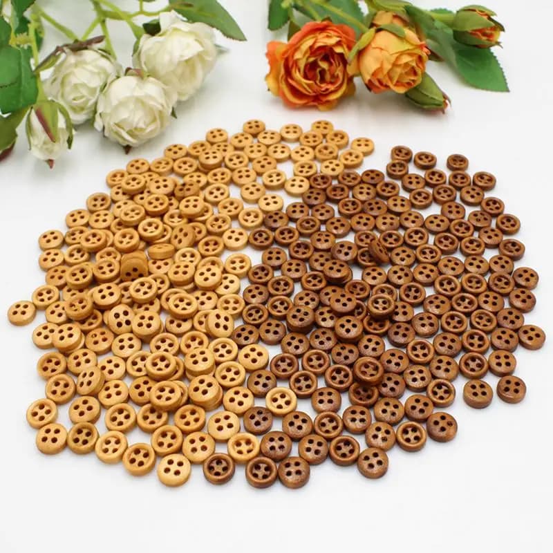 Lèvent en bois pour travaux manuels, bricolage, scrapbooking, artisanat, accessoires de couture, fournitures de vêtements, décoration d'intérieur, 9mm-10mm, 100 pièces, 200 pièces