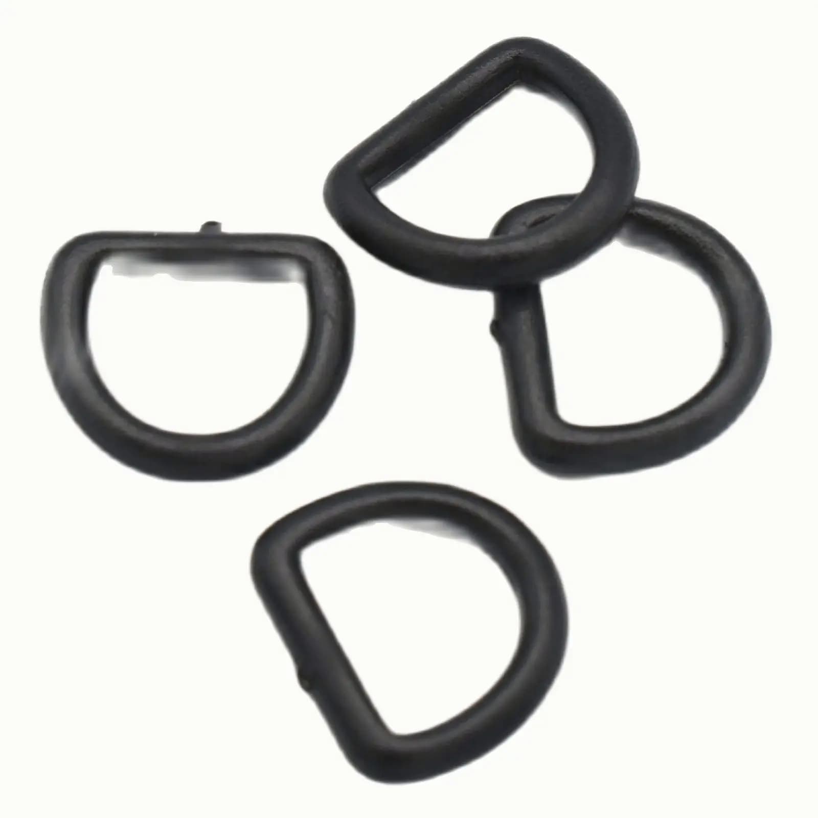 Sangle en plastique noir avec anneau en D, ruban, fournitures pour sac à main, porte-monnaie, ceinture, accessoires, matériel artisanal en cuir, 11mm