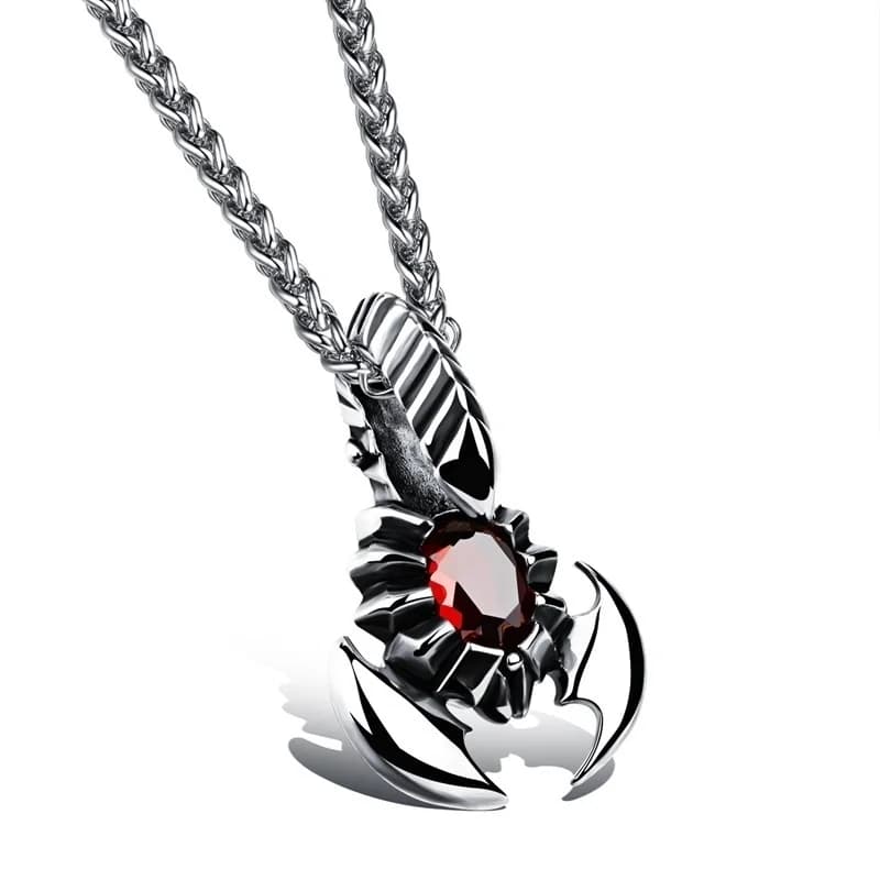 Collier pendentif en forme de scorpion animal pour homme, cristal en métal incrusté, accessoires de cou, bijoux fantaisie, nouveau, 2021