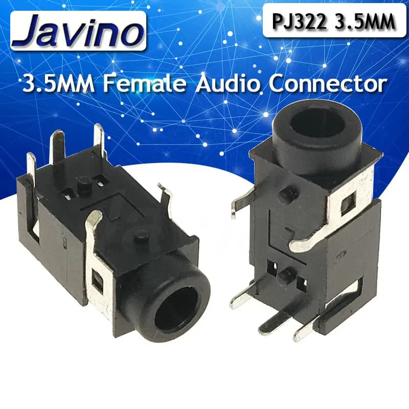 10 pièces PJ322 3.5mm connecteur Audio femelle 5 broches SMT prise casque PJ-322 PCB montage prise stéréo Javino