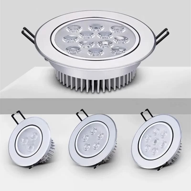 Downlight LED rond à intensité variable, plafonnier LED COB intégré 3W, 6W, 10W, 14W, 18W 24W, éclairage intérieur ac85-265V