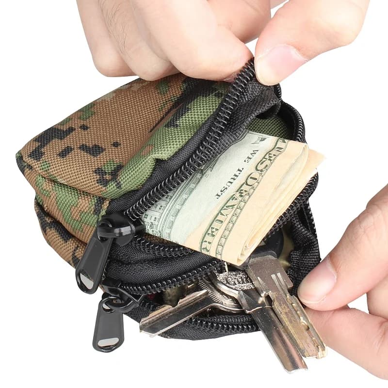 FIREDOG Camouflage multi-fonction porte-monnaie petit changement sacs d'argent mode Mini portefeuille taille sac plus léger porte-clés