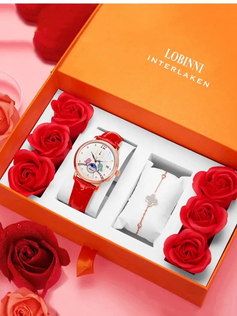 LOBINNI – montres à la mode pour femmes, mécaniques, décontractées, étanches, LOBINNI, diamant, lovebird