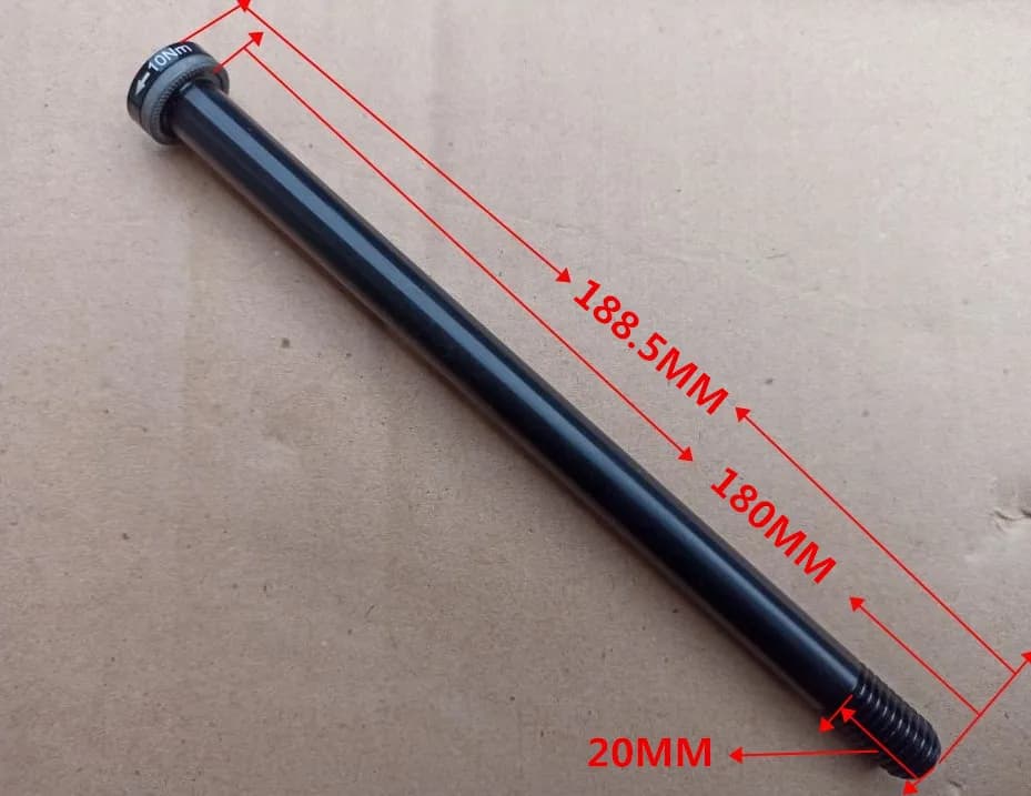 Axe traversant de vélo, 12mm, M1.75MM, 180mm de longueur, modules wer, dégagement rapide