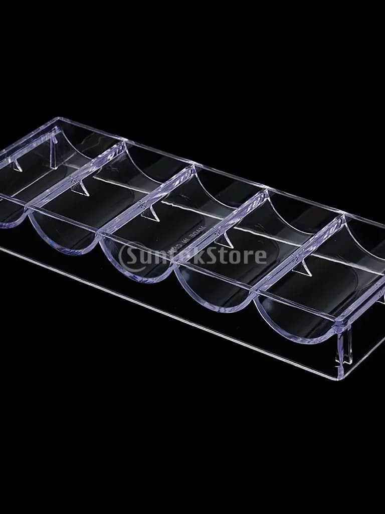 Distributeur de jetons de poker, 100 pièces, pour jeu de casino, compteur de jetons T1, boîte de support, conteneur professionnel, accessoire de stockage