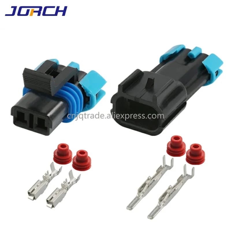 5 jeux de 2 broches 15300027 15300002 Pack météo femelle mâle GM à 2 broches, capteur étanche, connecteur électronique de ventilateur, connecteur de fil automatique