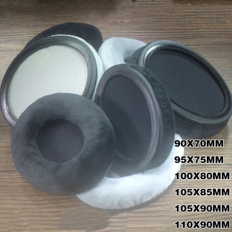 Velvet-Coussinets d'oreille de remplacement, 90x70mm, 95x75mm, 100x80mm, ressort x 85mm, 110x90mm, AKG, Sony, beaucoup d'écouteurs supra-auriculaires