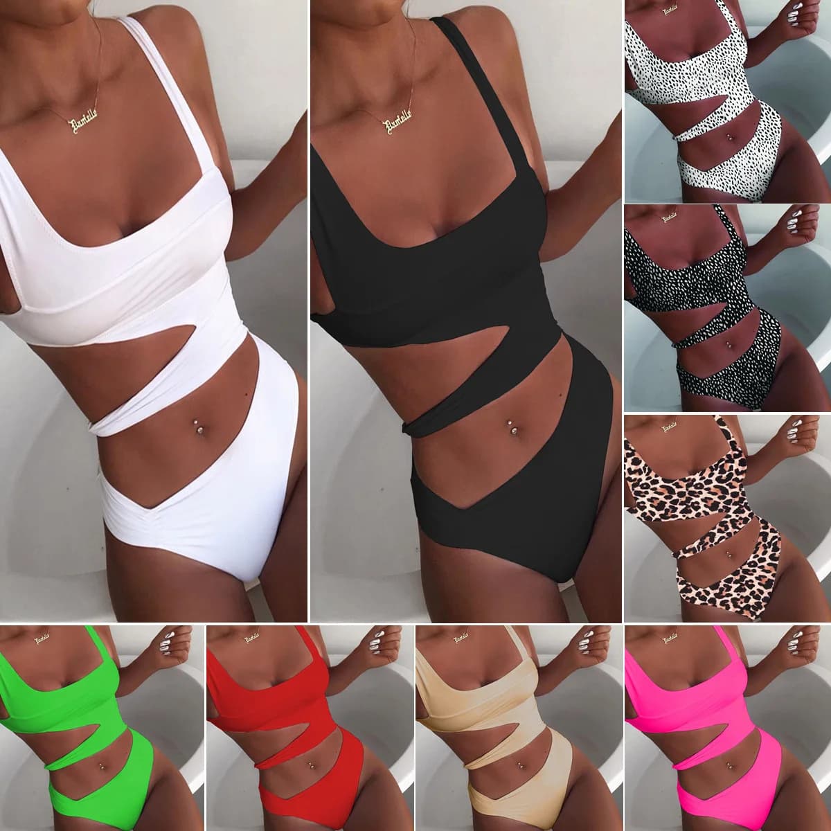 9 couleurs Sexy creux maillot de bain maigre une pièce maillots de bain femmes Maio Biquini Mujer Trikini Banador Monokini Bikini Badpak Femme