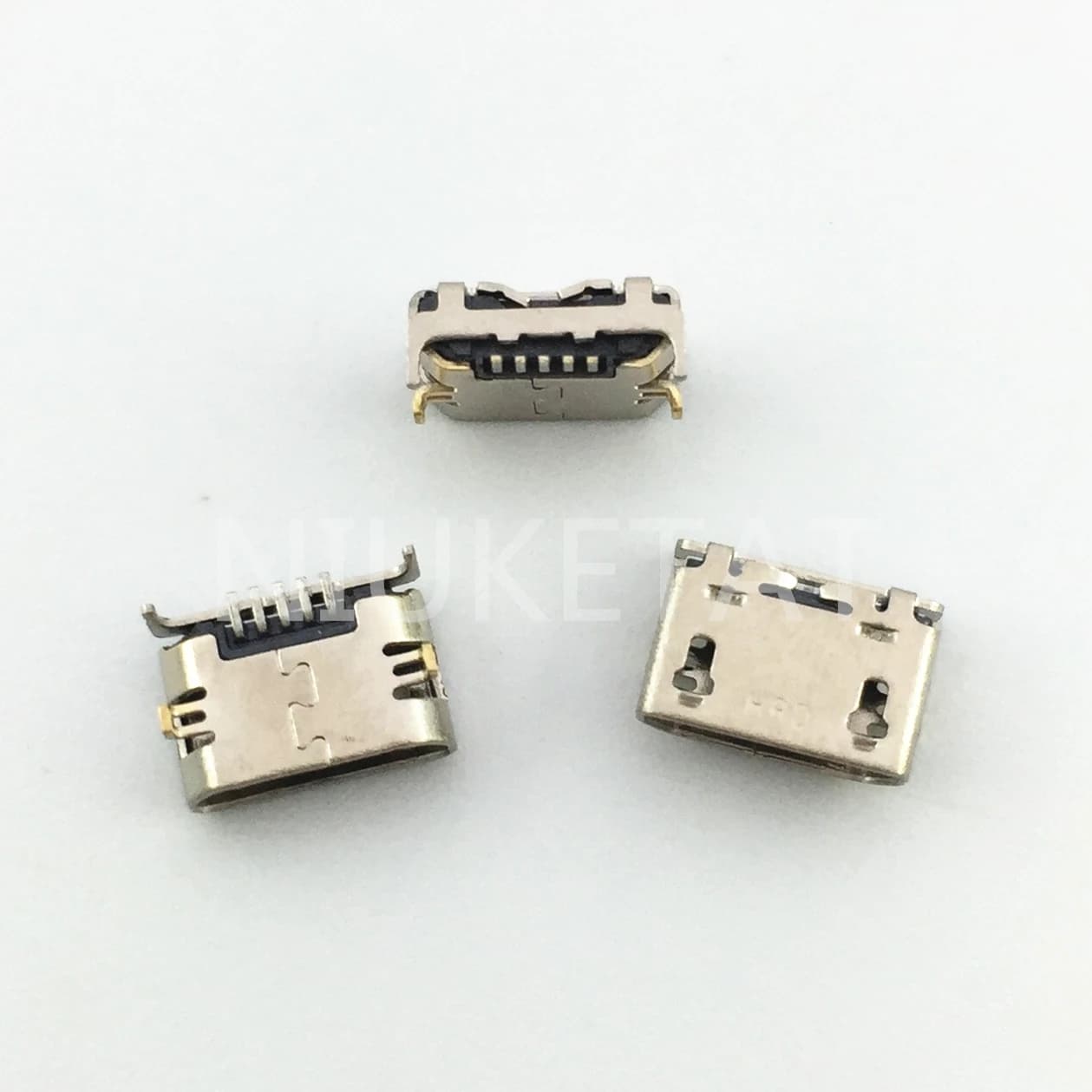 100 pièces Connecteur Mini Micro USB 5 broches, type « Big Ox Horn », à quatre pattes, avec plaque, prise femelle pour la charge de téléphones mobiles