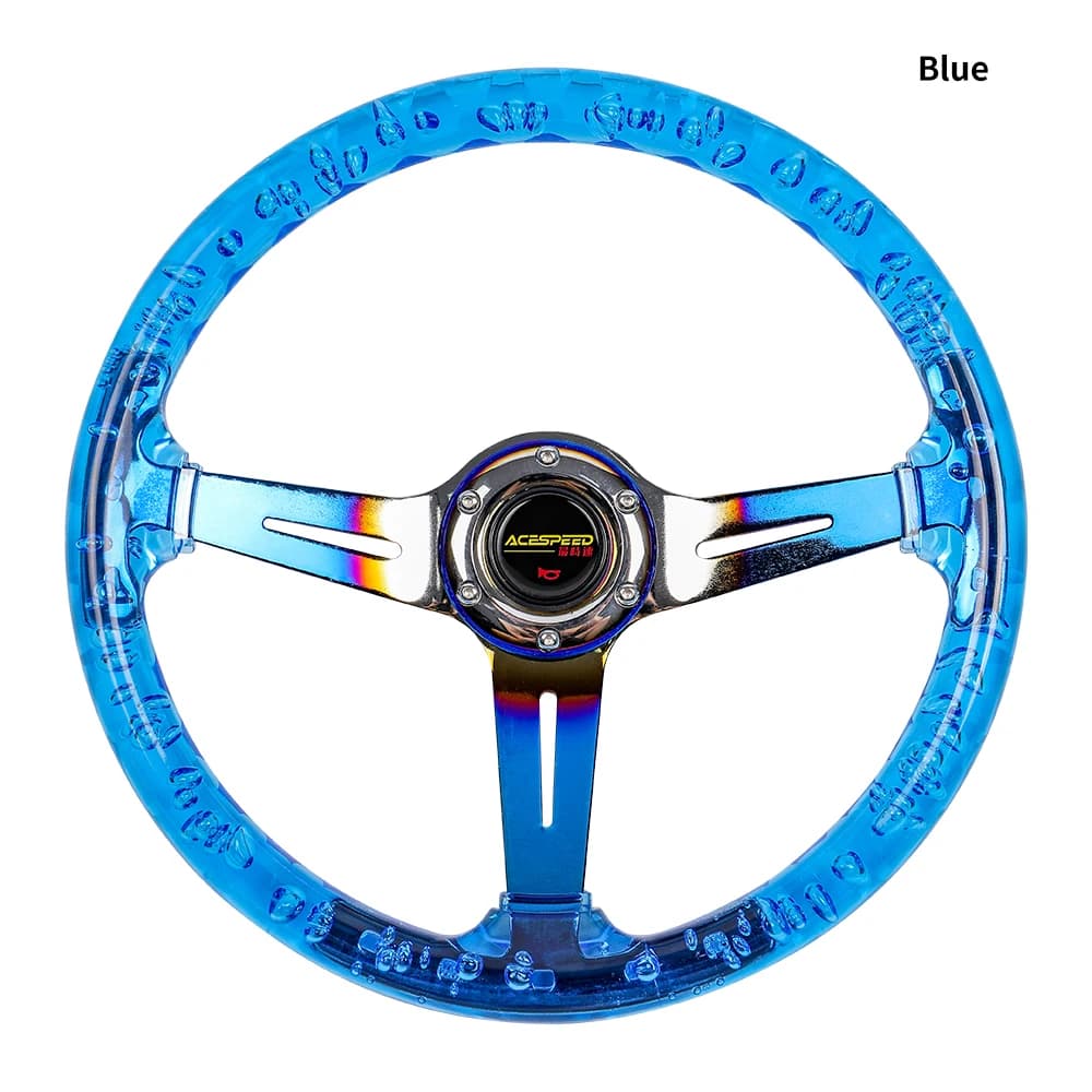 Volant en acrylique pour voiture de course sportive JDM, jeu PC, contrôle de la dérive, 14 ", 345mm