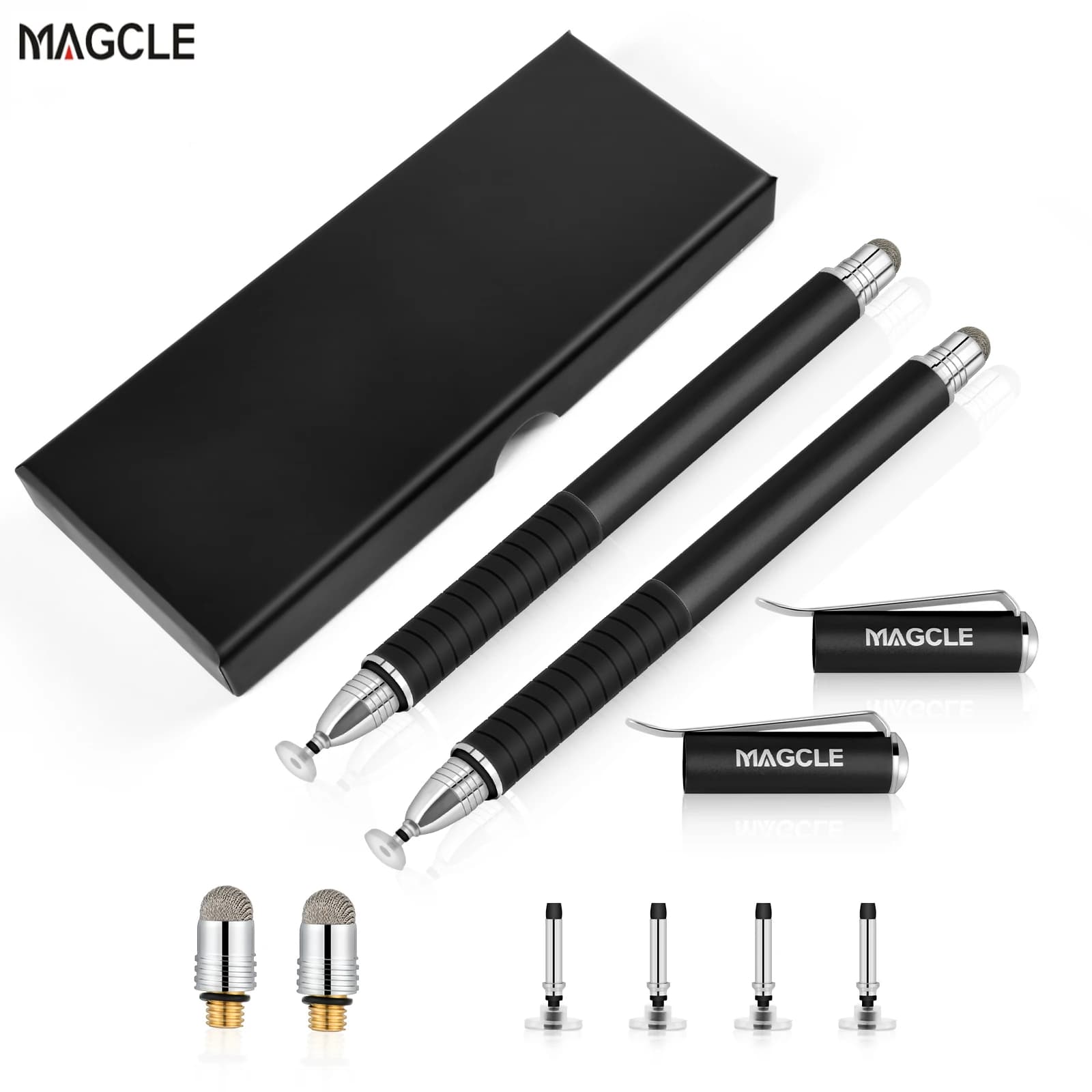 Stylet à disque universel 2 en 1 en Fiber, série de pointes en maille, pour écran tactile de précision, pour tous les écrans tactiles capacitifs