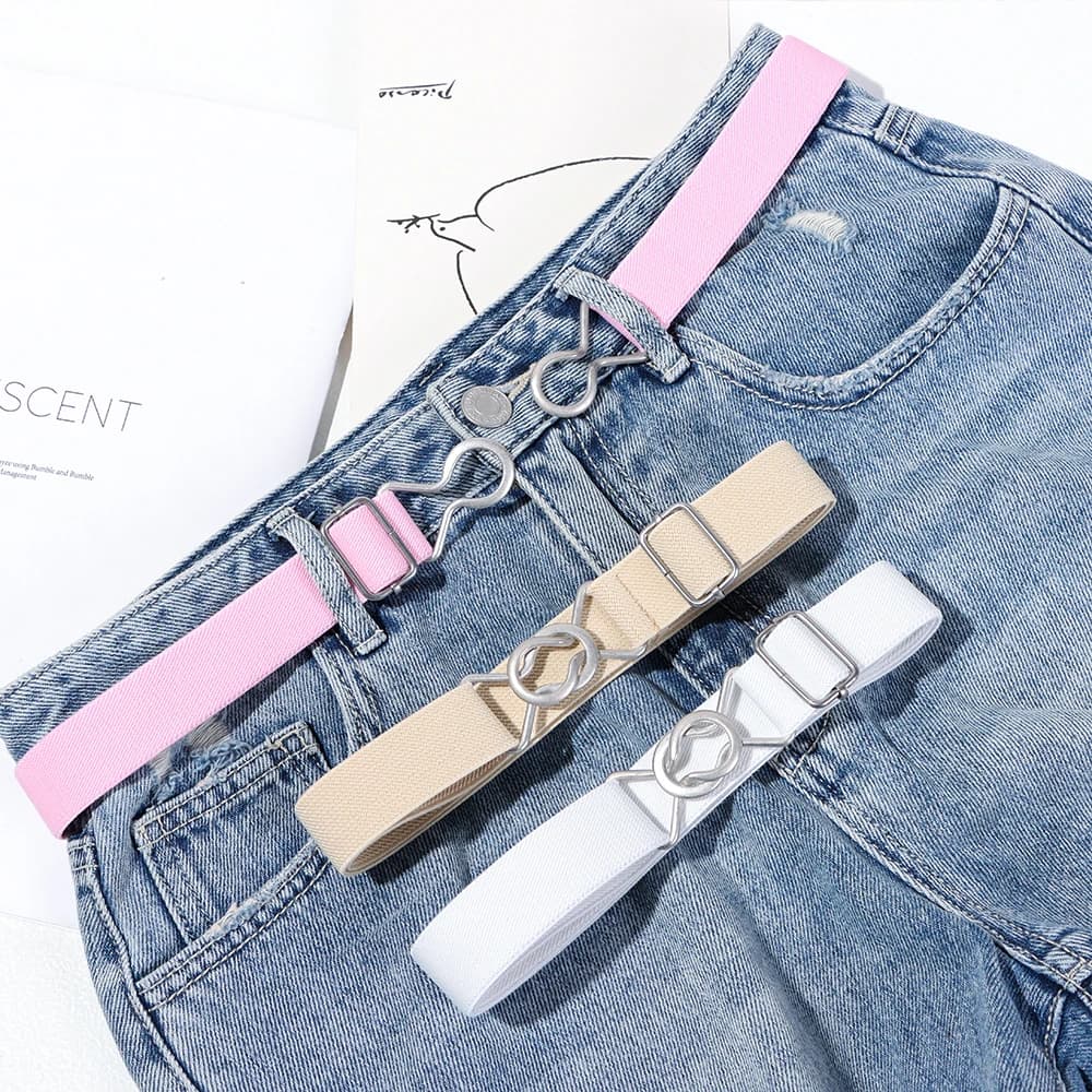 Ceinture artificiel astique Réglable en Toile pour Enfant, 1 Pièce, Accessoire Large, pour Document, pour Jean, Pantalon, Décontracté